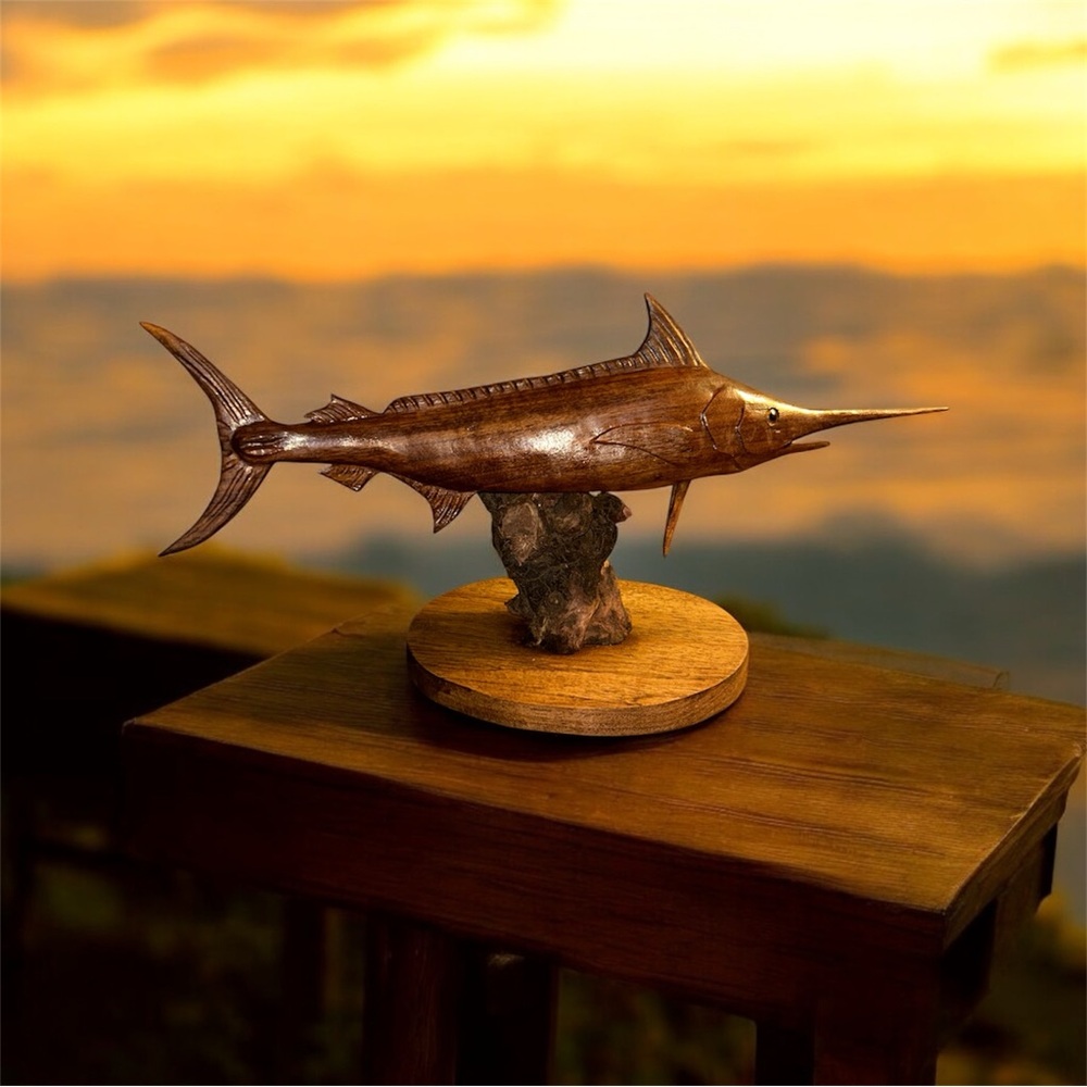 Hand carved marlin